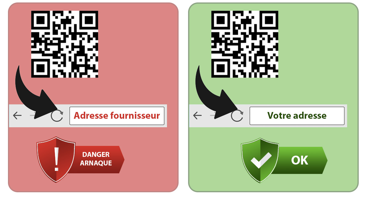 QR-Code arnaque vs OK